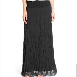 Crinkle Maxi Skirt from Nordstrom, Black, XXS-P